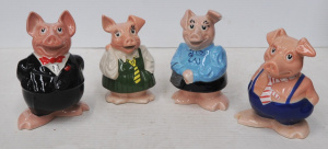 Lot 349 - 4 x Vintage Wade Natwest Figural Piggy Banks - Mum, Dad Sister & B