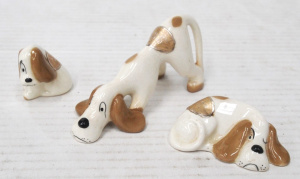 Lot 355 - Set of 3 x Vintage Midwinter Albion Comical Hound Dog Figures - all w