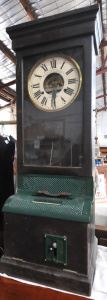 Lot 7 - Vintage National Time Recorder Co Time Stamp Clock - tall upright, all o