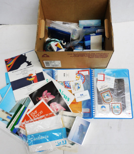 Lot 52 - Box lot Vintage Shipping ephemera & souvenirs incl Brochures, P O M