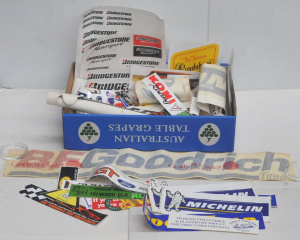 Lot 53 - Box lot - Heaps Vintage Advertising Stickers - Mainly Motoring incl Goo