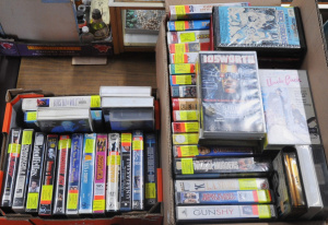 Lot 54 - Large lot 2 x boxes mixed Vintage VHS Videos - all in original covers,