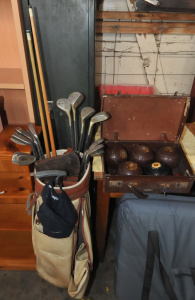 Lot 82 - Lot of Vintage Sporting Equipment & Others incl Golf Clubs w Predat