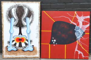Lot 104 - 2 x Modern Oil Paintings on Canvas - U A Broadbent 'Regeneration' 76x7