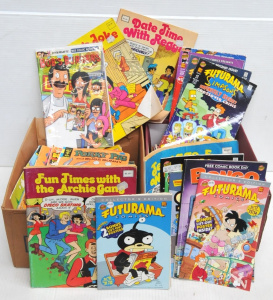 Lot 124 - 2 x Boxes of Assorted Comics incll Simpsons, Disney, Dennis The Menace