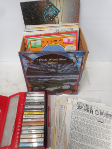 Lot 131 - Box lot Vintage Vinyl LP Records & Cassettes (Talking Heads, Micha