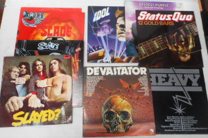 Lot 150 - Group Vintage vinyl LP Records, incl Billy Idol, Deep Purple, Slade, S