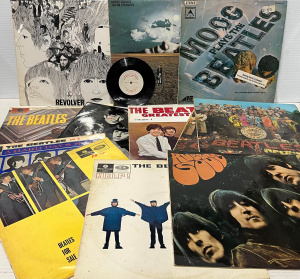 Lot 160 - Large lot - Vintage Beatles & related Vinyl LP Records - 10 x Beat