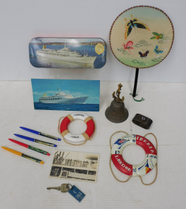 Lot 168 - Group lot vintage Shipping souvenir items incl Griffiths Toffee tin, P