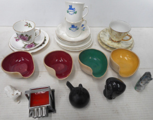 Lot 173 - Mixed Group lot, incl Hakusan Japanese Ceramic Chicken Figure, Stackin