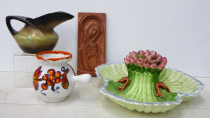 Lot 178 - Group lot of Vintage China & Pottery incl Dutch Gouda jug, Italian