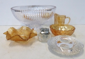 Lot 179 - Group lot of mostly Vintage Crystal & Glass incl Marigold Carnival