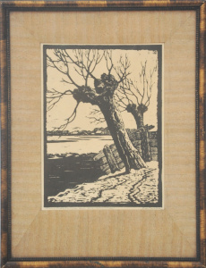 Lot 186 - Jan Staats Kiewiet AKA Ed Jeska (Dutch 1899-1977) Framed vintage Woodb