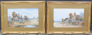 Lot 192 - Ernest T Potter (British, Active c1900) Pair Gilt Framed Watercolours