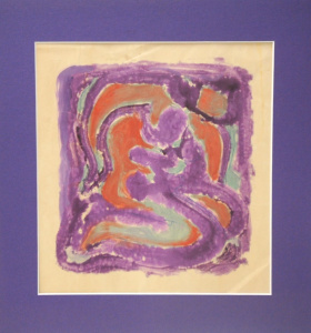 Lot 197 - Teisutis Zikaras (1922-1991) Mounted Ink & Gouache on Paper - Seat