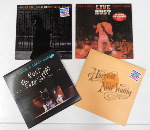 Lot 205 - Group Neil Young Vinyl LP Records - Harvest, After the Gold Rush, Rust