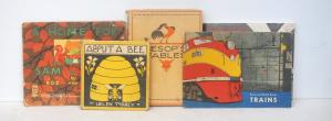 Lot 220 - Group lot Vintage Childrens Books incl Press out Model Books - Trains,