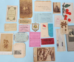 Lot 221 - Group lot vintage ephemera mostly Australian incl 1928 Military Ball d