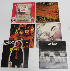 Lot 222 - Group Vintage ACDC Vinyl LP Records - High Voltage, TNT, Dirty Deeds,