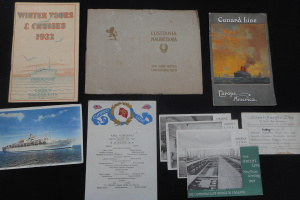 Lot 224 - Group Vintage Cruise ship Ephemera - Cunard, Orient, P&O, etc