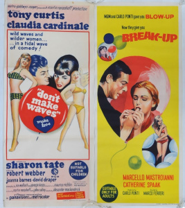Lot 225 - 2 x Vintage Day Bill Movie Posters, incl Don't Make Waves Make Love wi