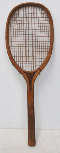 Lot 239 - Vintage AG Spalding Greenwood Tennis Racquet w Cat Gut Strings -