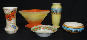 Lot 251 - Group lot English 1930s Art Deco Ceramics incl Myott & Sons Diamon