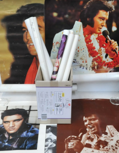 Lot 256 - Large lot Elvis Posters - Movies, Concerts pics, etc