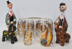 Lot 259 - Group lot - Retro & Kitsch Ceramics & Glassware - Figural Deca
