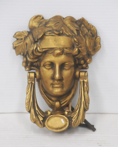 Lot 264 - Vintage Ornate Heavy cast Brass Door Knocker - Neo Classical Female po