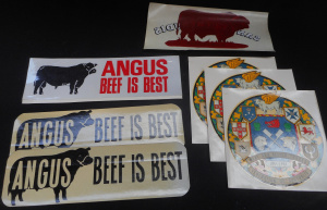 Lot 269 - Group Vintage Stickers & Decals, Meat and Allied Trades Fed of Aus