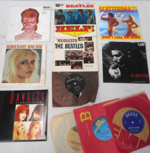 Lot 277 - Group 45rpm Vinyl singles & EPs, incl Bowie, Scatterbrain, Beatles