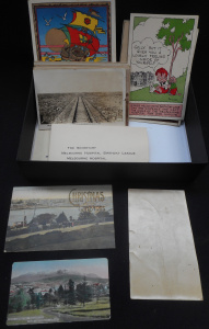 Lot 305 - Box Vintage Australian Ephemera, incl Ginger Meggs birthday card, post