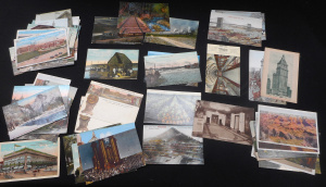 Lot 306 - Group of Vintage American Postcards, buildings, trains, tourist attrac
