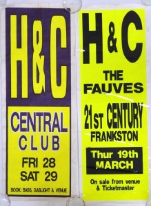 Lot 318 - 2 x Hunters & Collectors Gig Posters, with the Fauves at the Frank