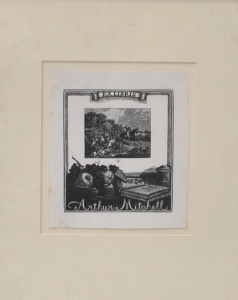 Lot 334 - Sir Lionel Arthur Lindsay (1874-1961) Framed Wood Engraving Bookplate