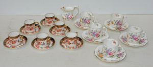 Lot 341 - 2 x Vintage Royal Crown Derby Part sets incl Imari Crossed Swords Demi