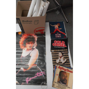 Lot 28 - Group lot Rock items, incl Rolling Stone mags, Madonna book, Rolling St