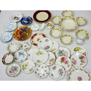 Lot 41 - Group lot of Vintage English China inc 7pce Royal Winton Dessert Set, W