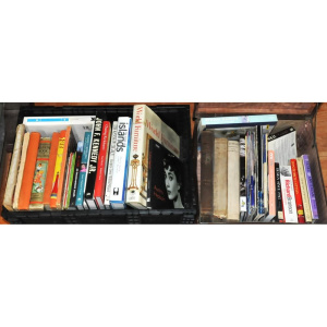 Lot 42 - 2 x Boxes of Mixed Books incl Grand Final Records, Art Reference Books,