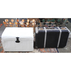 Lot 71 - Group Lot incl 2 x Vintage Planter Boxes & 2 x Trunks