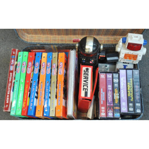 Lot 77 - Lot of Ephemera & Kids Toys incl Star Trek VHS Tapes, AFL Card Albu