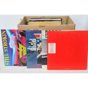 Lot 92 - Box lot of 90s Mixed Vinyl LP Albums & Singles incl Sting, Billy Jo