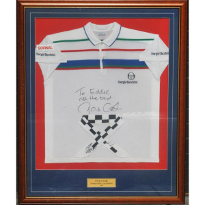 Lot 104 - Framed 1987 Presentation Wimbledon Champion Pat Cash Signed Sergio Tuc