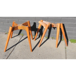 Lot 127 - 2 x Vintage MCM Featherston Chair bases - both AF
