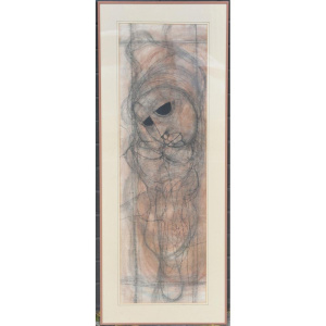 Lot 162 - Ben Macala (Sth Africa 1938-1997) Framed Charcoal & Watercolour -