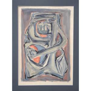 Lot 178 - Teisutis Zikaras (1922-1991) Mounted Ink & Wash - Untitled, design