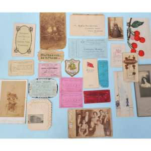 Lot 252 - Group lot vintage ephemera mostly Australian incl 1928 Military Ball d