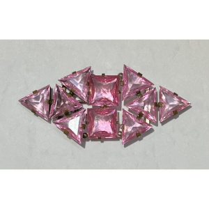 Lot 283 - Art Deco Czech geometric pink Glass buckle
