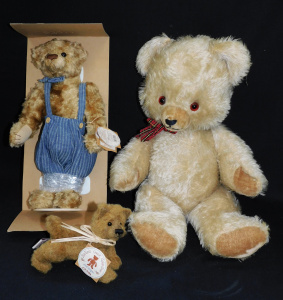 Lot 5 - 3 x Plush Toys inc Large vintage Mohair Teddy Bear 24 L , Boxed Gund Bar